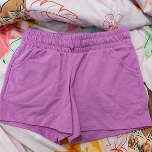 Cat & Jack Lilac Elastic-Waist Athletic Shorts